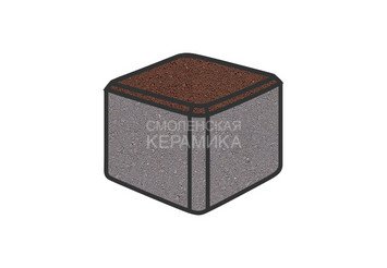Тротуарная плитка Готика, "Куб Profi", 80x80x80 мм, красный
