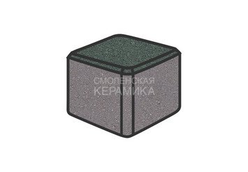 Тротуарная плитка Готика, "Куб Profi", 80x80x80 мм, зеленый