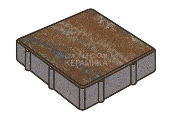 Тротуарная плитка Готика, "Квадрат Natur", 200x200x60 мм, сатурн
