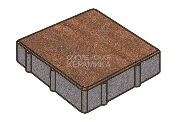 Тротуарная плитка Готика, "Квадрат Natur", 300x300x50 мм, гавана