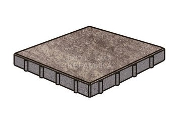 Тротуарная плитка Готика, "Квадрат Natur", 400x400x100 мм, какао