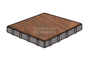 Тротуарная плитка Готика, "Квадрат Natur", 400x400x60 мм, гавана