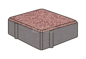 Тротуарная плитка Готика, Квадрат Premium Gold, 100x100x100 мм, цвет Голд 17