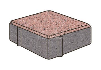 Тротуарная плитка Готика, Квадрат Premium Gold, 100x100x100 мм, цвет Голд 18