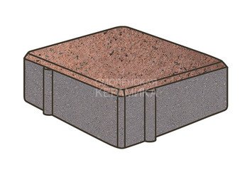 Тротуарная плитка Готика, Квадрат Premium Gold, 100x100x60 мм, цвет Голд 15