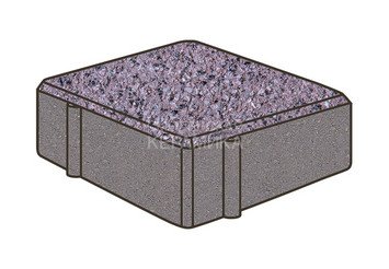 Тротуарная плитка Готика, Квадрат Premium Gold, 100x100x60 мм, цвет Голд 20
