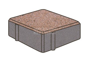 Тротуарная плитка Готика, Квадрат Premium Gold, 100x100x60 мм, цвет Голд 4