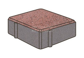 Тротуарная плитка Готика, Квадрат Premium Gold, 100x100x80 мм, цвет Голд 8