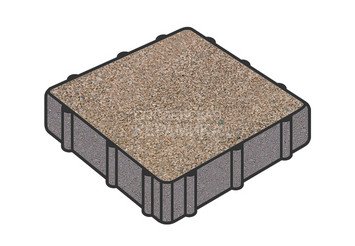 Тротуарная плитка Готика, Квадрат Premium Gold, 200x200x60 мм, цвет Голд 5
