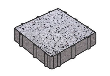 Тротуарная плитка Готика, Квадрат Premium Gold, 200x200x80 мм, цвет Голд 3
