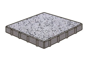 Тротуарная плитка Готика, Квадрат Premium Gold, 400x400x60 мм, цвет Голд 3