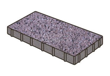 Тротуарная плитка Готика, Квадрат Premium Gold, 500x250x120 мм, цвет Голд 20