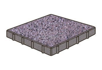 Тротуарная плитка Готика, Квадрат Premium Gold, 500x500x100 мм, цвет Голд 20