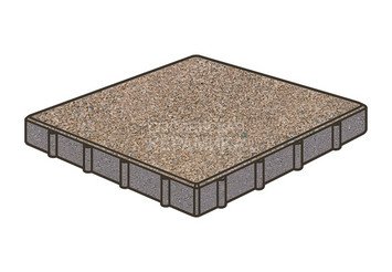 Тротуарная плитка Готика, Квадрат Premium Gold, 500x500x120 мм, цвет Голд 5