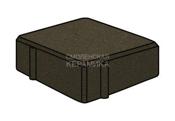 Тротуарная плитка Готика, "Квадрат Profi", 100x100x60 мм, черный