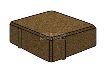 Тротуарная плитка Готика, "Квадрат Profi", 100x100x60 мм, желтый