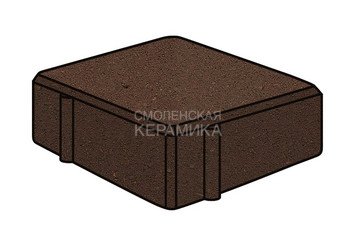 Тротуарная плитка Готика, "Квадрат Profi", 100x100x60 мм, коричневый
