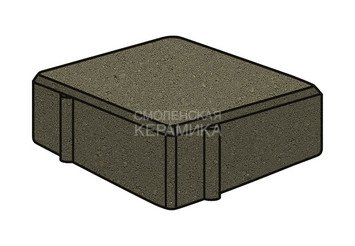 Тротуарная плитка Готика, "Квадрат Profi", 100x100x60 мм, серый
