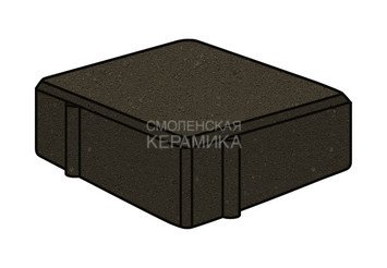 Тротуарная плитка Готика, "Квадрат Profi", 100x100x60 мм, суперчерный