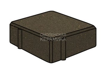 Тротуарная плитка Готика, "Квадрат Profi", 100x100x60 мм, темно-серый