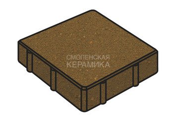Тротуарная плитка Готика, "Квадрат Profi", 200x200x60 мм, желтый