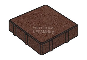 Тротуарная плитка Готика, "Квадрат Profi", 200x200x60 мм, красный
