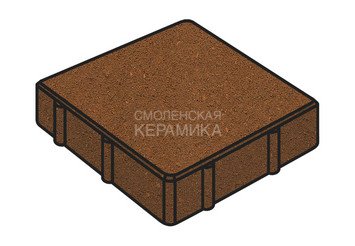 Тротуарная плитка Готика, "Квадрат Profi", 200x200x60 мм, оранжевый