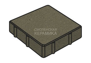 Тротуарная плитка Готика, "Квадрат Profi", 200x200x60 мм, серый