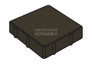 Тротуарная плитка Готика, "Квадрат Profi", 200x200x60 мм, суперчерный