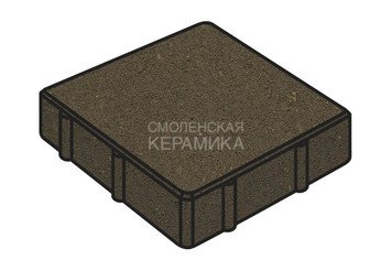 Тротуарная плитка Готика, "Квадрат Profi", 200x200x60 мм, темно-серый