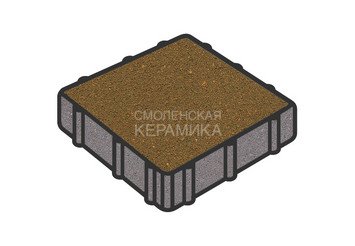 Тротуарная плитка Готика, "Квадрат Profi", 300x300x80 мм, желтый