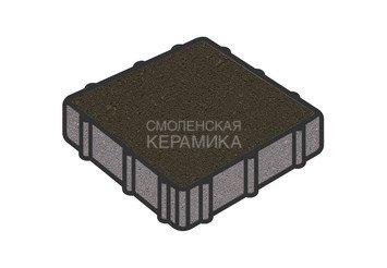 Тротуарная плитка Готика, "Квадрат Profi", 300x300x80 мм, суперчерный