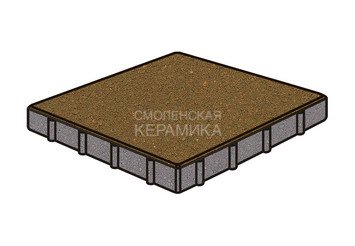 Тротуарная плитка Готика, "Квадрат Profi", 400x400x60 мм, желтый