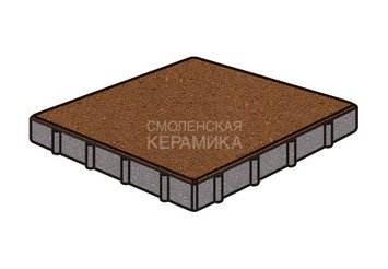 Тротуарная плитка Готика, "Квадрат Profi", 400x400x60 мм, оранжевый
