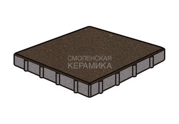 Тротуарная плитка Готика, "Квадрат Profi", 400x400x60 мм, темно-коричневый