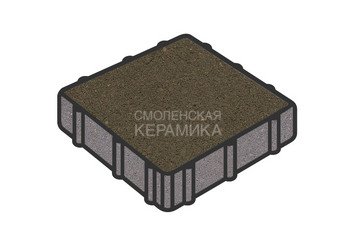 Тротуарная плитка Готика, "Квадрат Profi", 400x400x80 мм, темно-серый