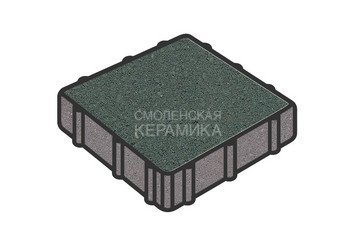 Тротуарная плитка Готика, "Квадрат Profi", 400x400x80 мм, зеленый