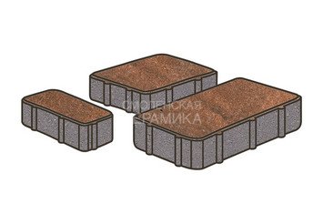 Тротуарная плитка Готика, "Новый Город Natur", 80 мм, гавана