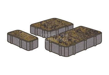 Тротуарная плитка Готика, "Новый Город Natur", 80 мм, лимончелло