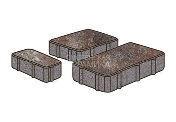 Тротуарная плитка Готика, "Новый Город Natur", 80 мм, нептун