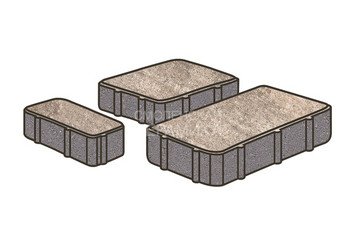 Тротуарная плитка Готика, "Новый Город Natur", 80 мм, юпитер