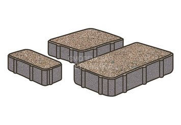 Тротуарная плитка Готика, Новый Город Premiun Gold, 60 мм, цвет Голд 5
