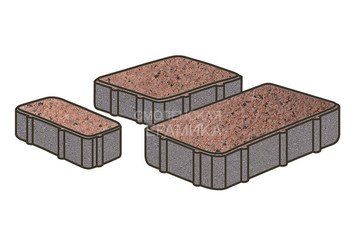 Тротуарная плитка Готика, Новый Город Premiun Gold, 80 мм, цвет Голд 15