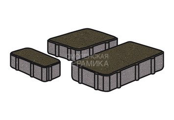 Тротуарная плитка Готика, "Новый Город Profi", 60 мм, черный