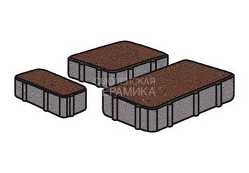 Тротуарная плитка Готика, "Новый Город Profi", 60 мм, красный