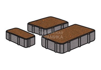 Тротуарная плитка Готика, "Новый Город Profi", 60 мм, оранжевый