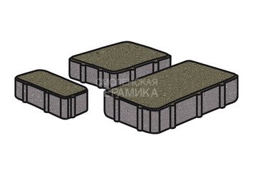 Тротуарная плитка Готика, "Новый Город Profi", 60 мм, серый
