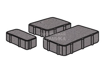 Тротуарная плитка Готика, "Новый Город Profi", 60 мм, светло-серый