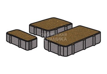 Тротуарная плитка Готика, "Новый город Profi", 80 мм, желтый