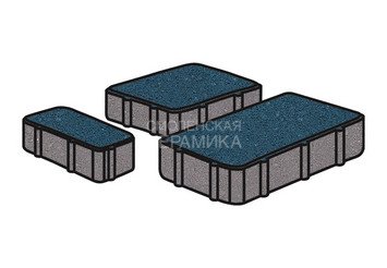 Тротуарная плитка Готика, "Новый город Profi", 80 мм, синий